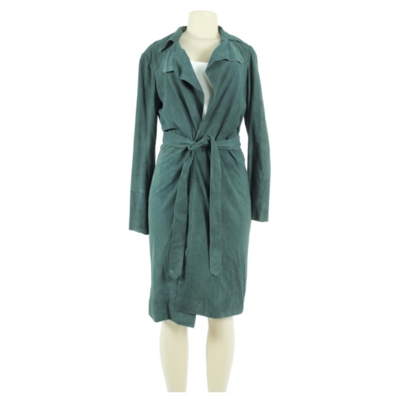 Free People Jackets & Blazers - Free People Lambskin Suede Knee-Length Coat